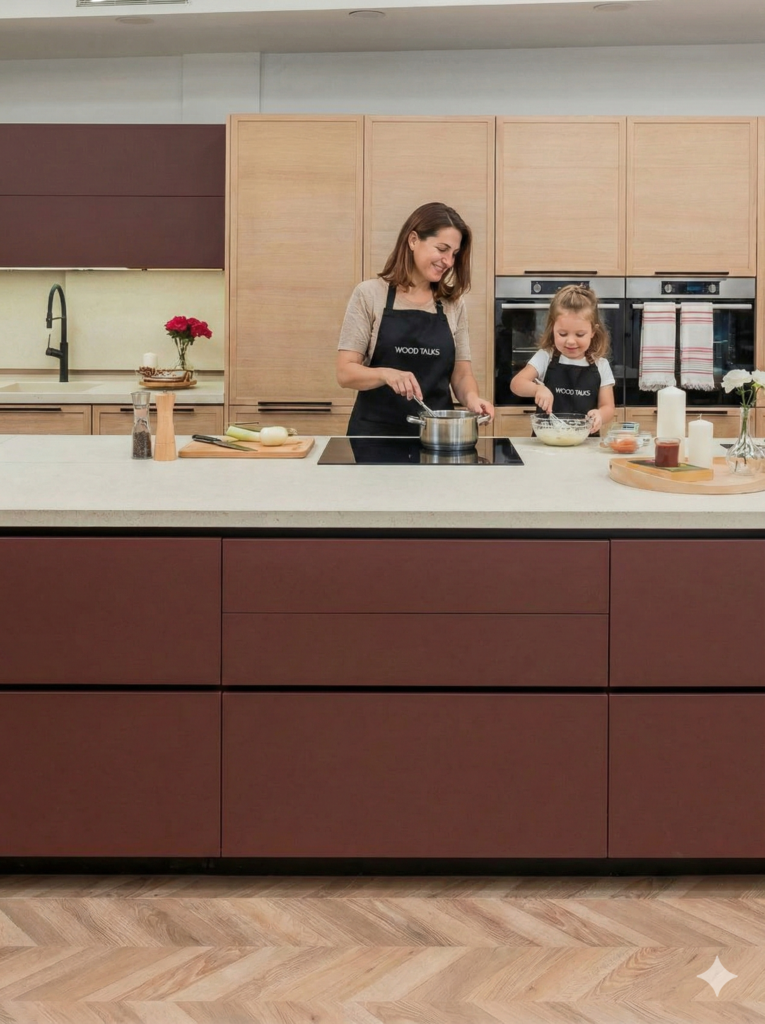 Little chef cooking in a high-end Kitchen